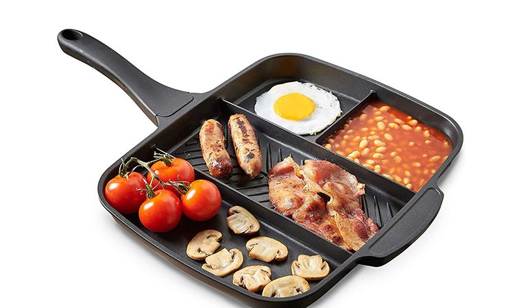 FOUR-IN-ONE MULTI SECTION NON-STICK FRYING PAN