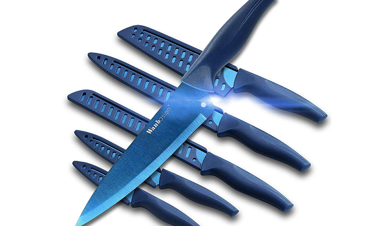 BLUE PROFESSIONAL KITCHEN KNIFE SET