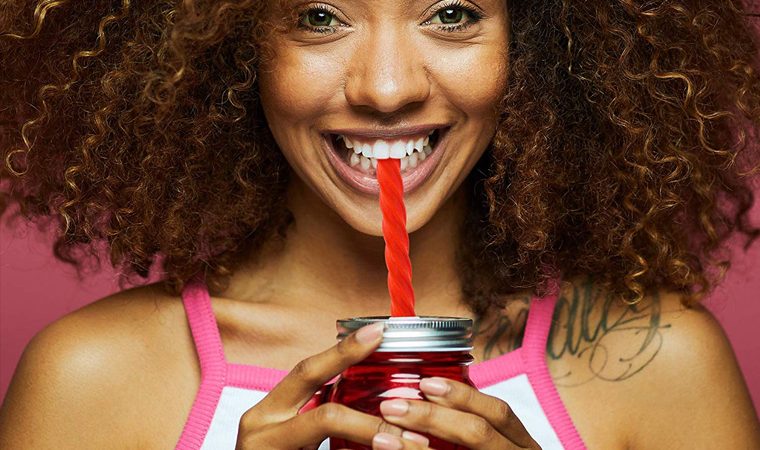 CHERRY RED REUSABLE STRAW